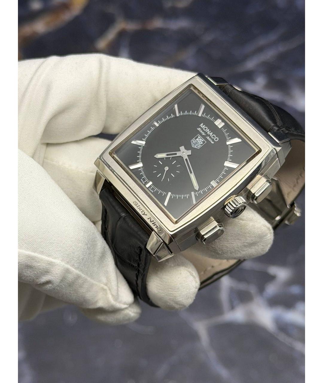 TAG HEUER Черные металлические часы, фото 3