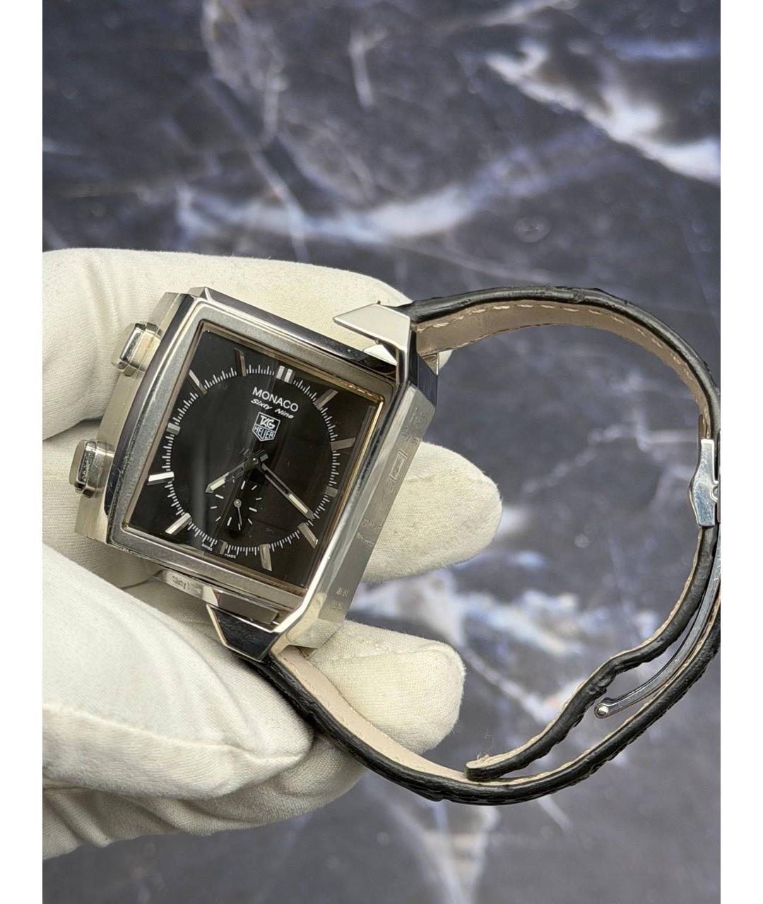 TAG HEUER Черные металлические часы, фото 5