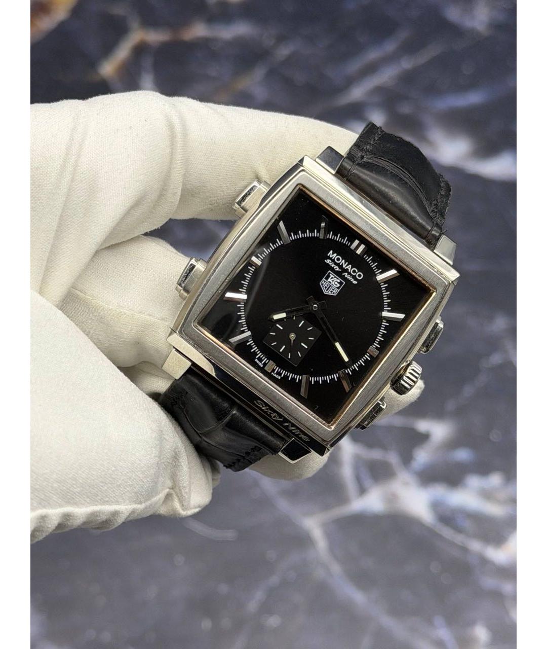 TAG HEUER Черные металлические часы, фото 2