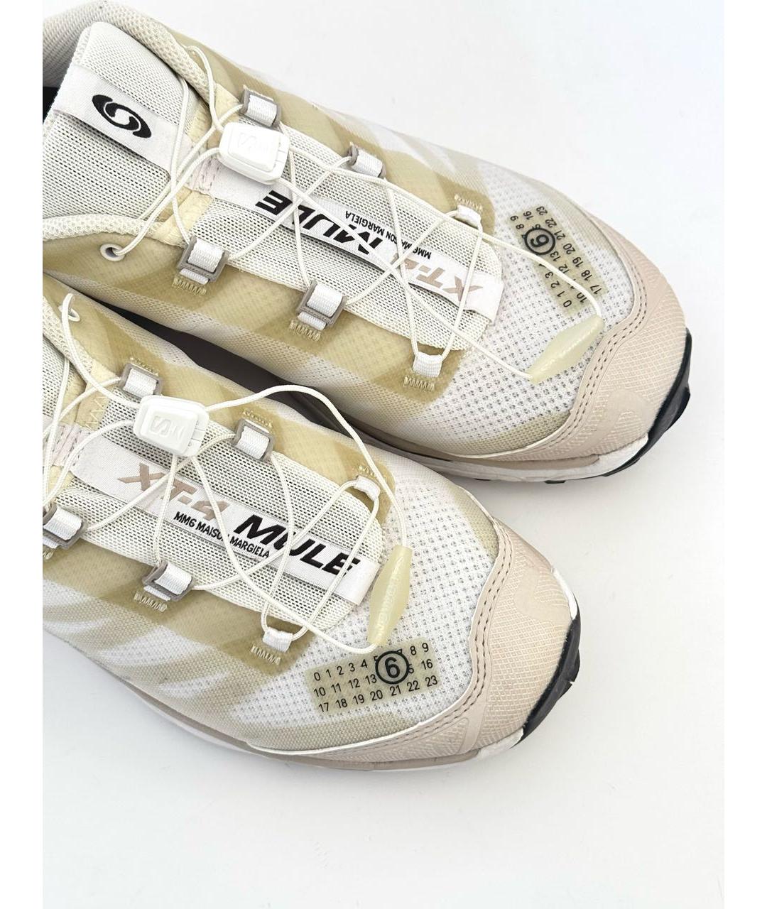 MM6 MAISON MARGIELA Белые текстильные низкие кроссовки / кеды, фото 6