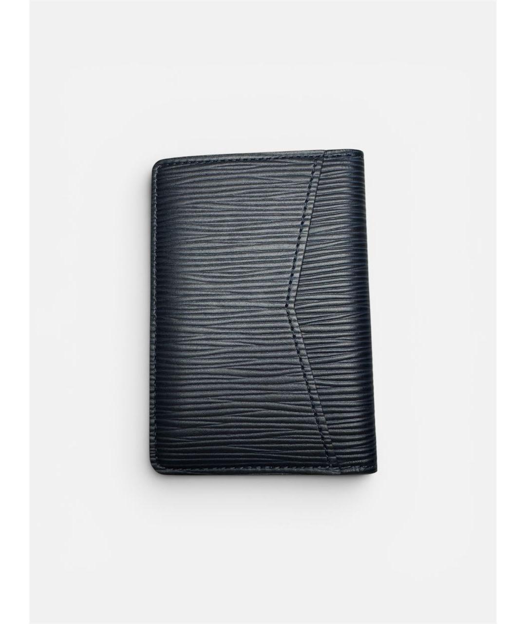 LOUIS VUITTON Темно-синий кожаный кардхолдер, фото 2