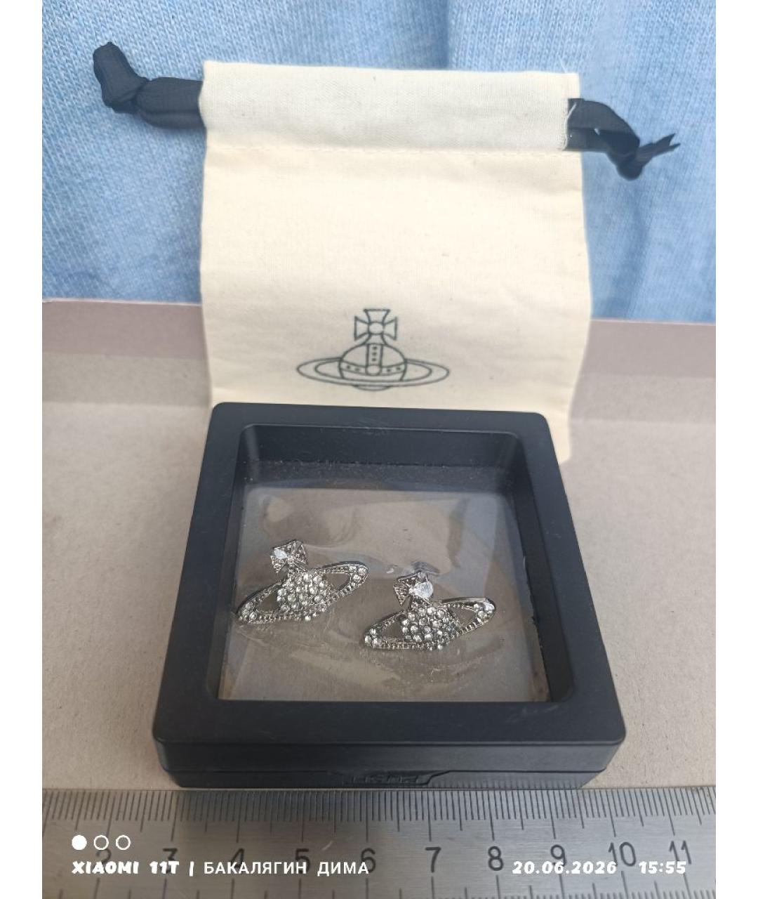 VIVIENNE WESTWOOD Серебряные латунные серьги, фото 3