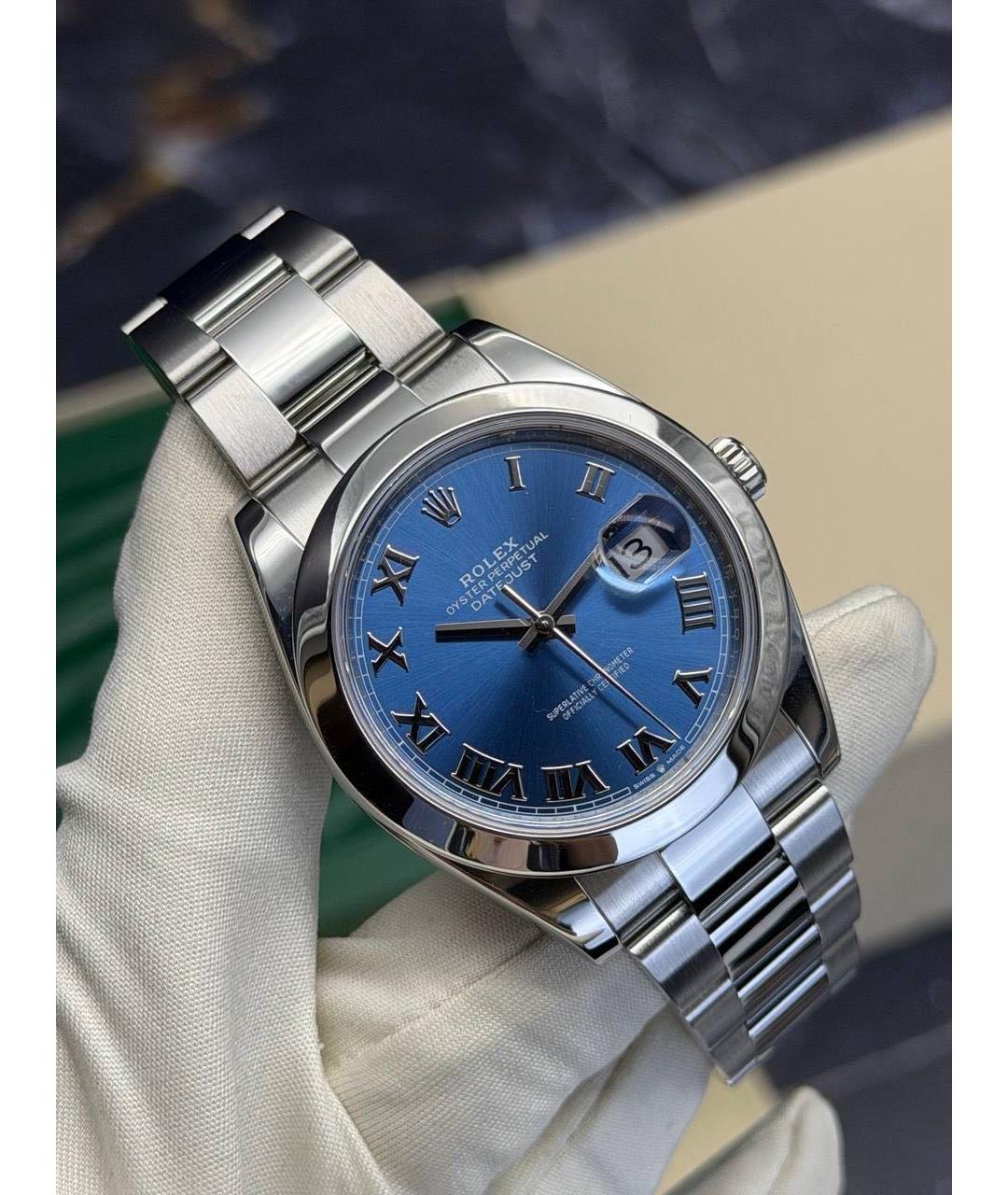 ROLEX Синие металлические часы, фото 2