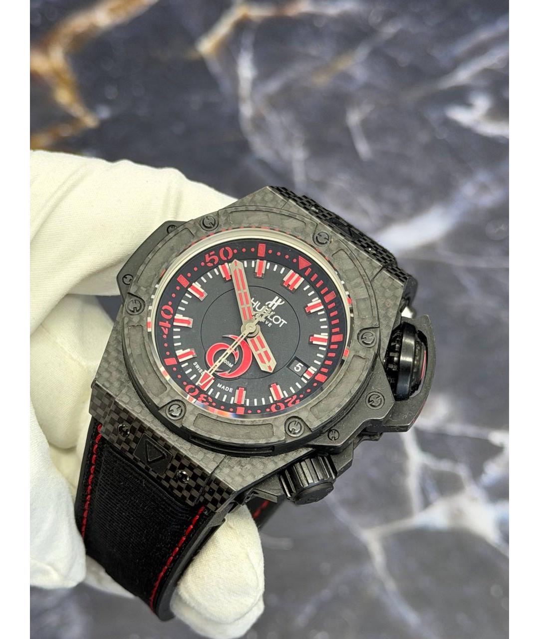HUBLOT Черные карбоновые часы, фото 2