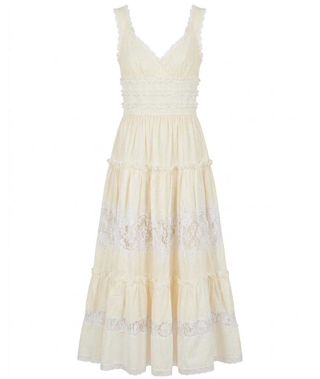 DOLCE&GABBANA Белый хлопковый сарафан, фото 1