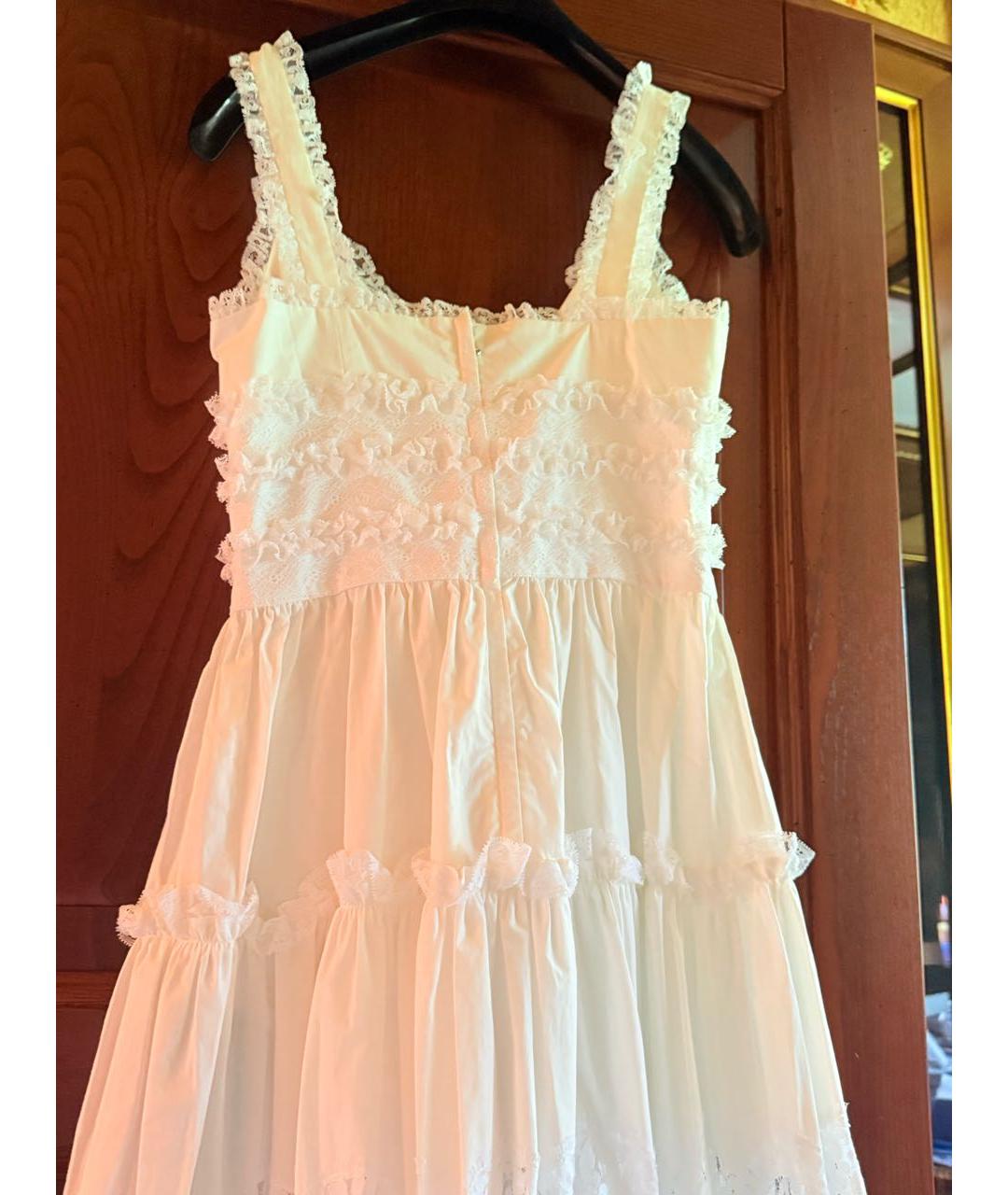 DOLCE&GABBANA Белый хлопковый сарафан, фото 5