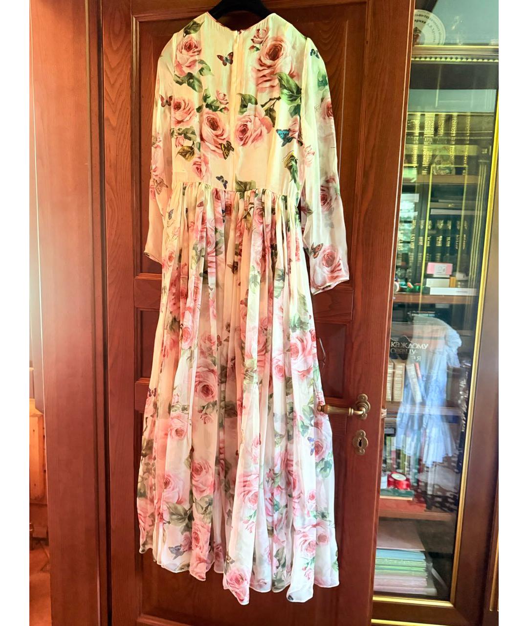DOLCE&GABBANA Розовое шелковое платье, фото 3