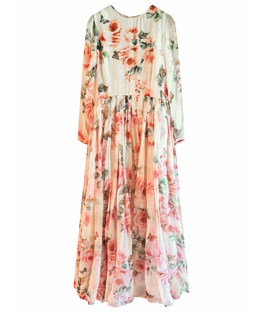 DOLCE&GABBANA Розовое шелковое платье, фото 1