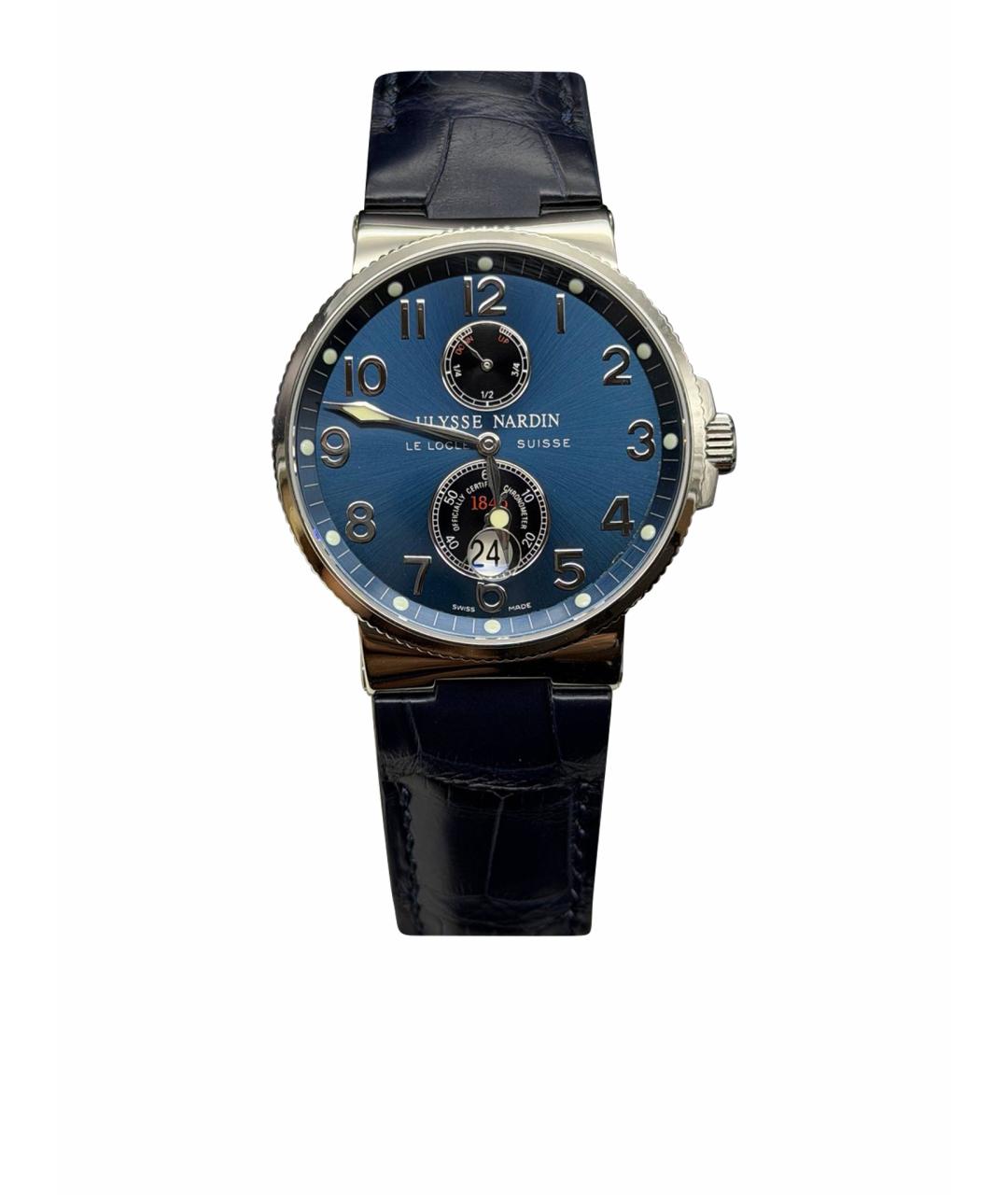 Ulysse Nardin Темно-синие металлические часы, фото 1