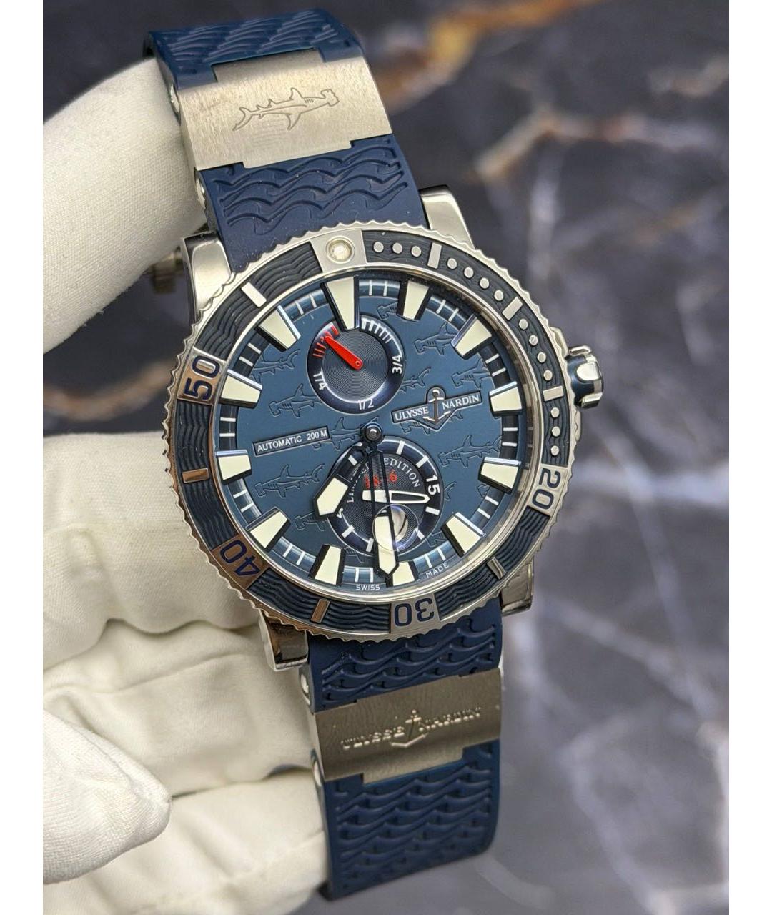 Ulysse Nardin Темно-синие часы, фото 4