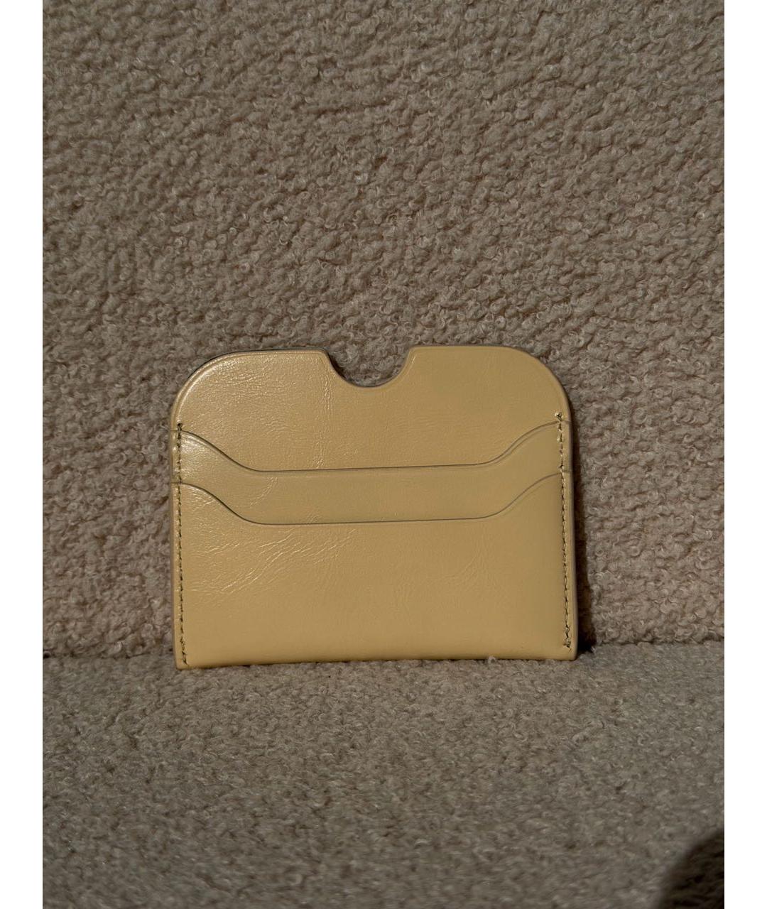 ACNE STUDIOS Бежевый кожаный кардхолдер, фото 3