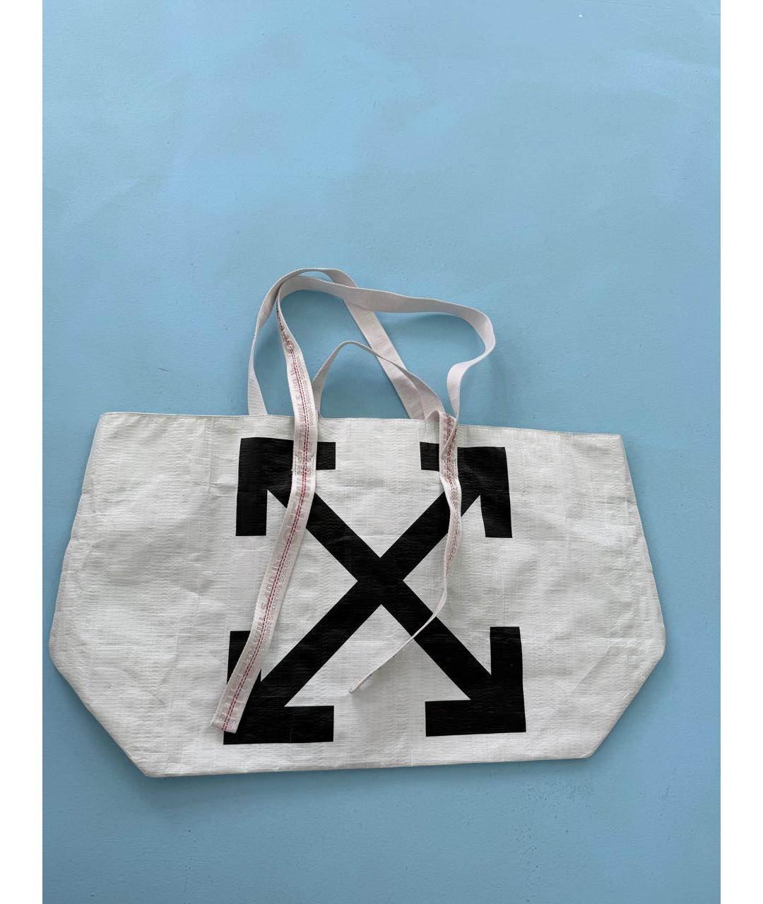 OFF-WHITE Белая сумка тоут, фото 3