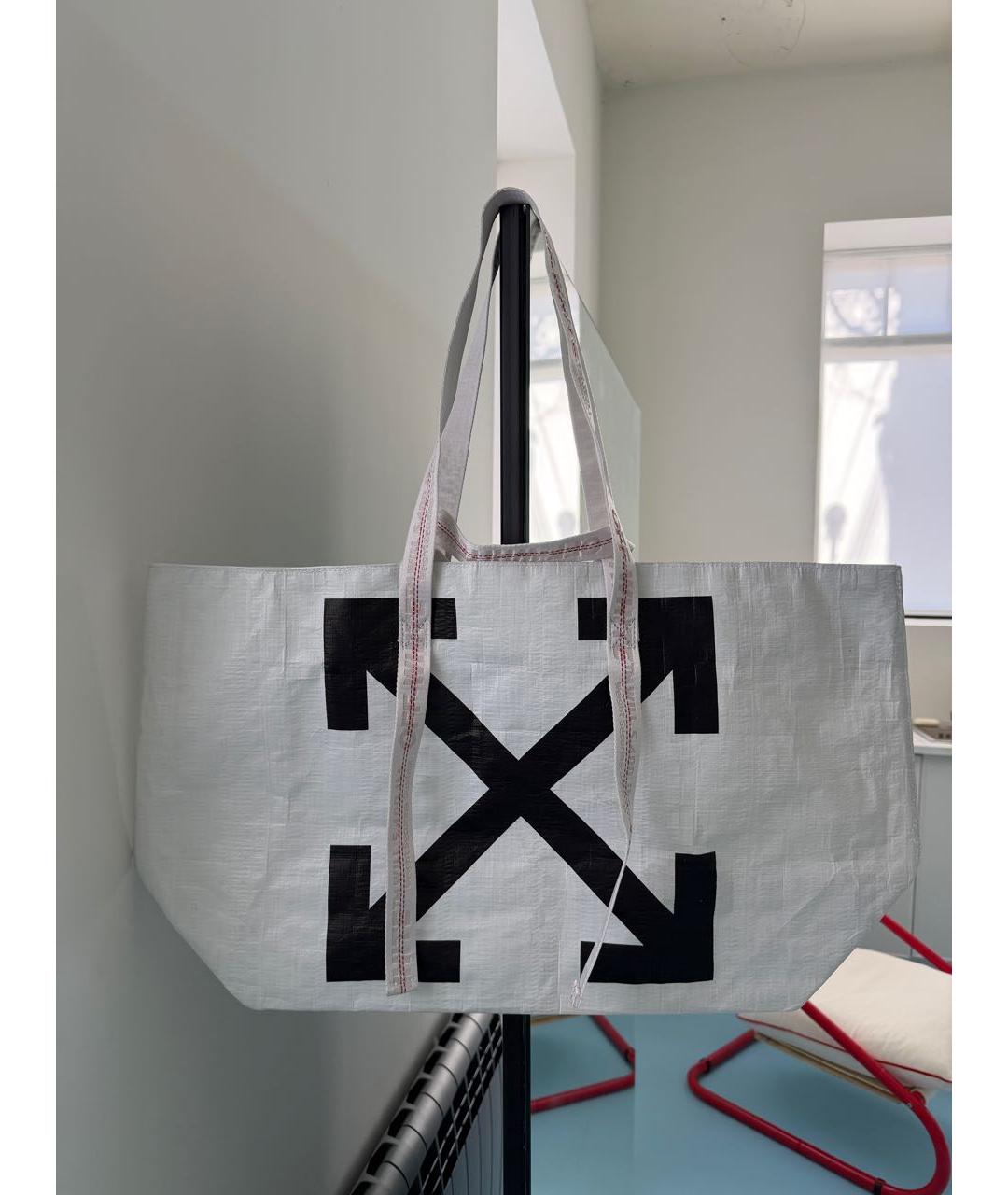 OFF-WHITE Белая сумка тоут, фото 6