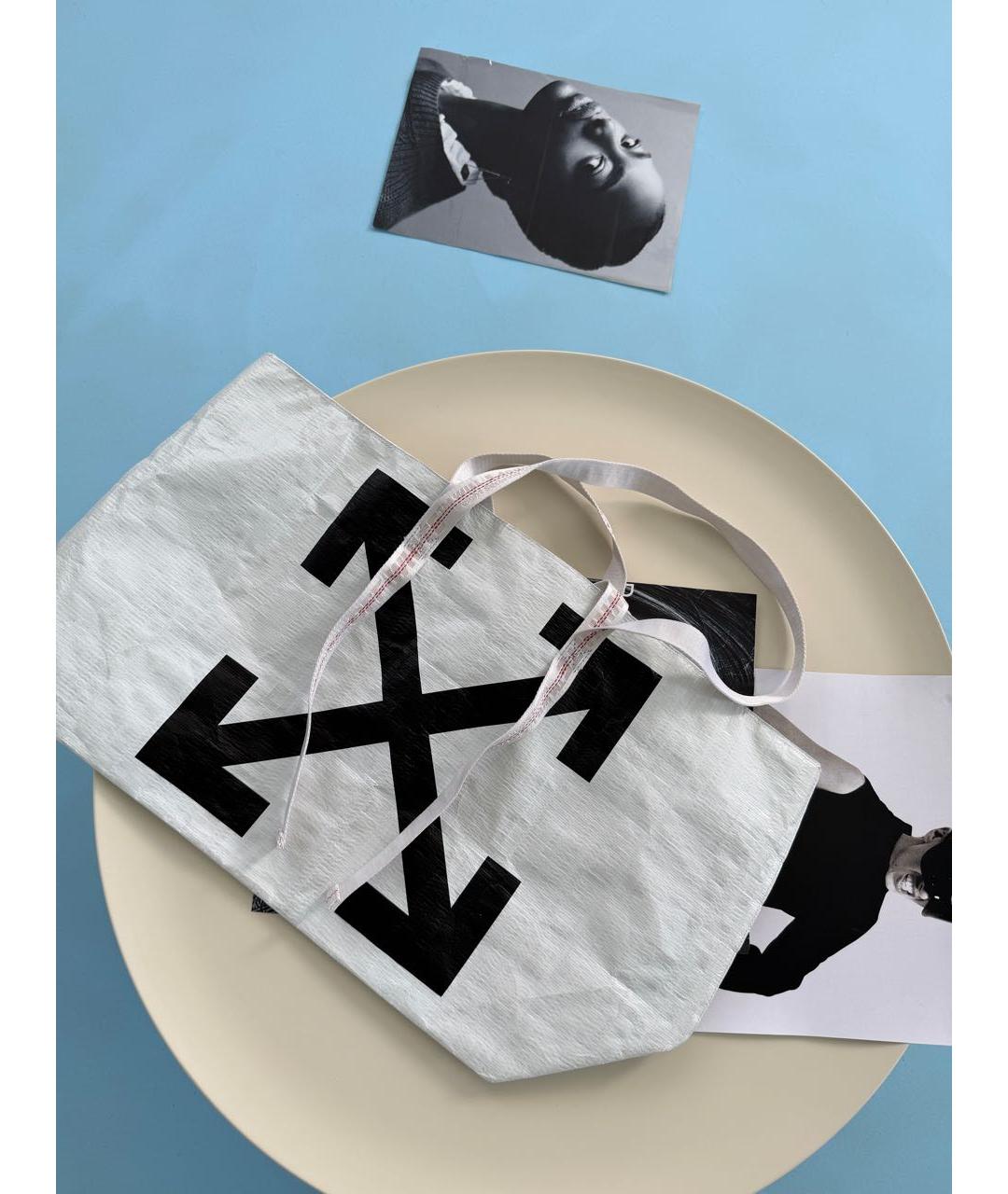 OFF-WHITE Белая сумка тоут, фото 2