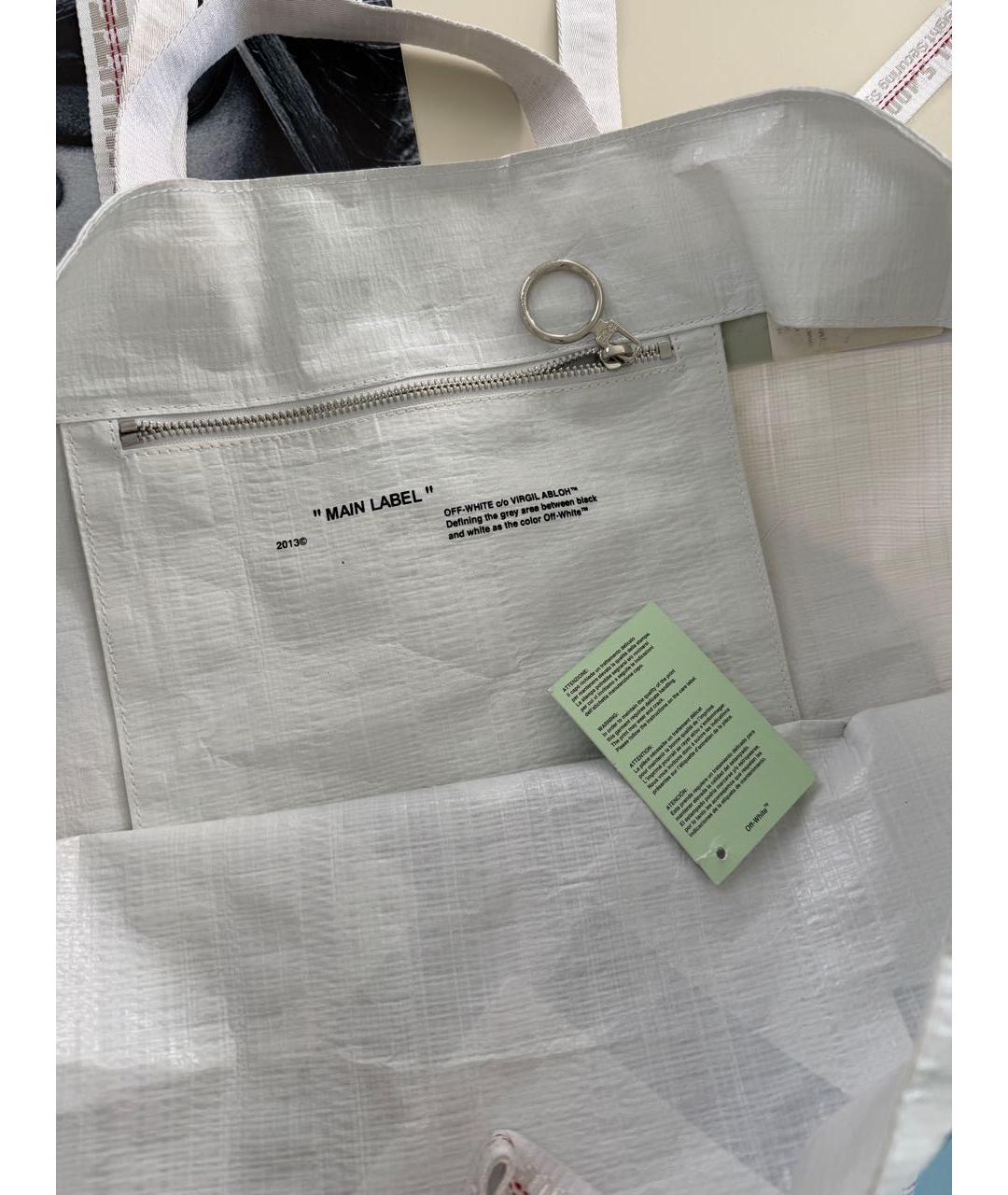 OFF-WHITE Белая сумка тоут, фото 5