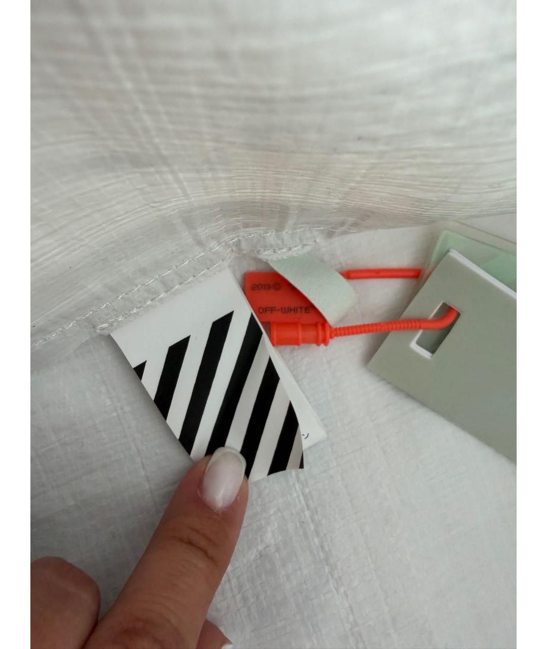 OFF-WHITE Белая сумка тоут, фото 4