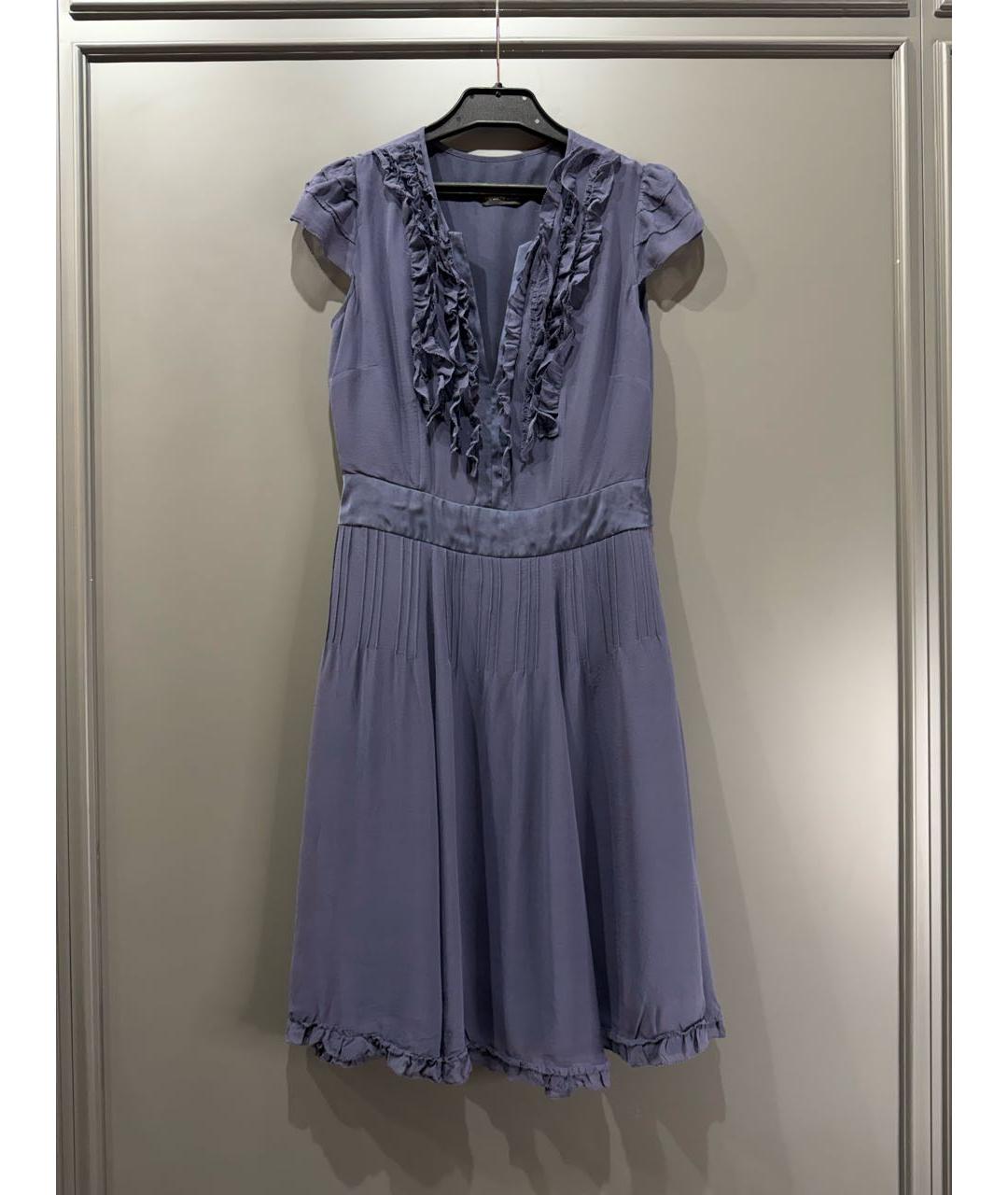EMPORIO ARMANI Серое шелковое повседневное платье, фото 6