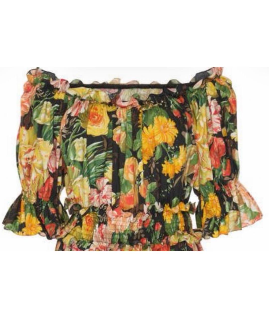DOLCE&GABBANA Мульти хлопковое повседневное платье, фото 3