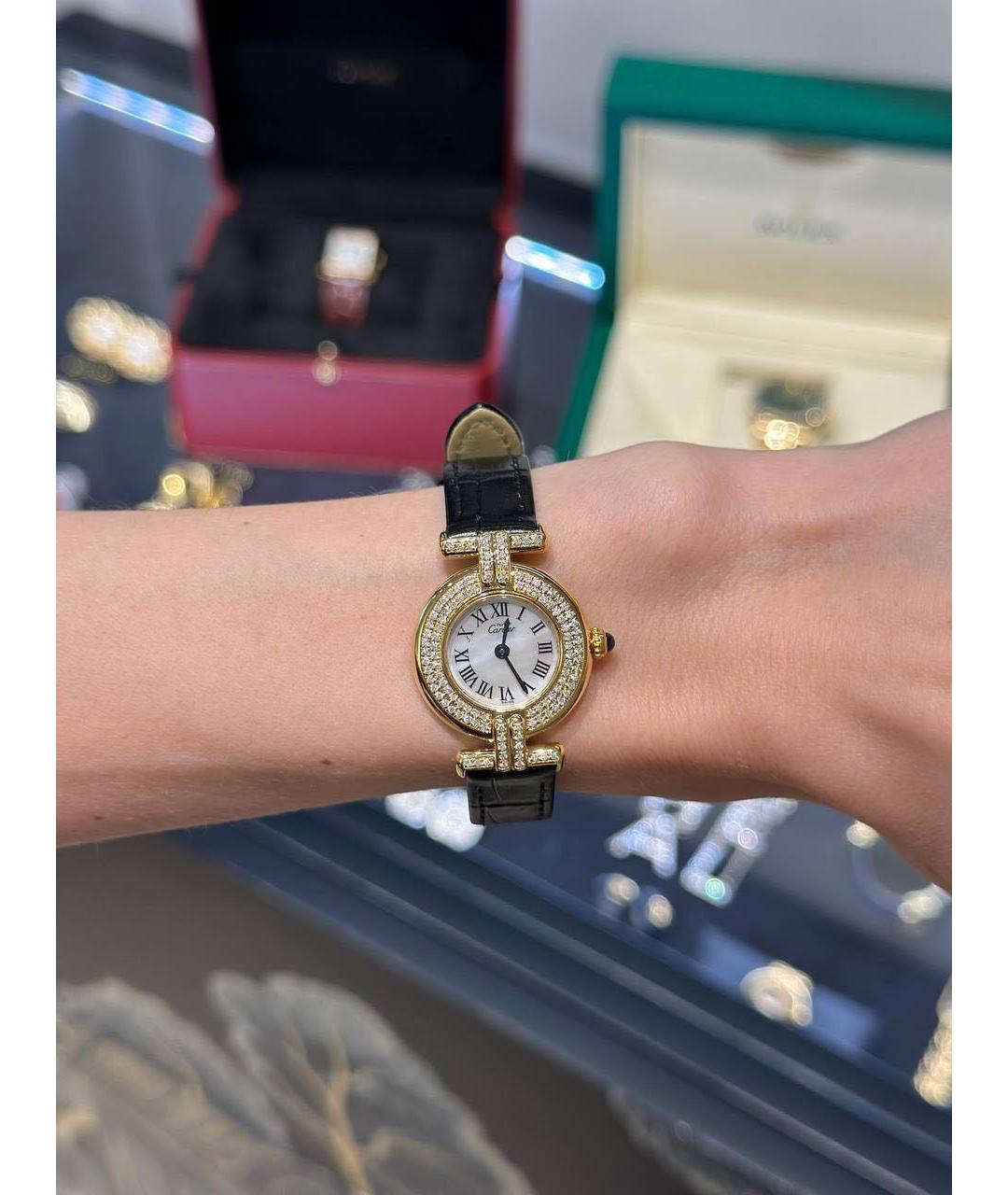 CARTIER Золотые серебряные часы, фото 3
