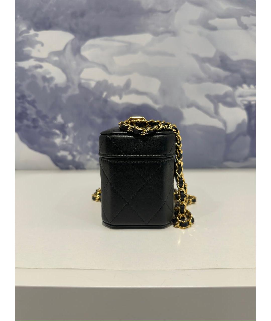 CHANEL Черная кожаная сумка через плечо, фото 4