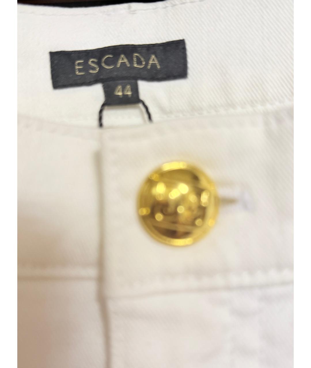 ESCADA Белый хлопко-эластановый костюм с брюками, фото 3
