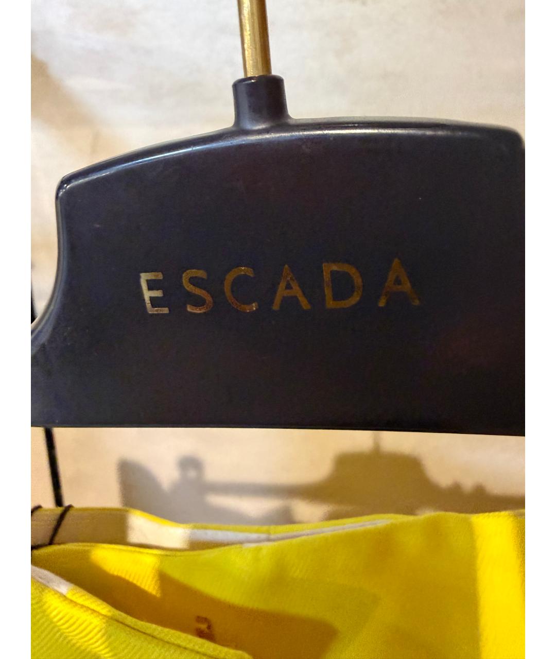 ESCADA Желтые шерстяные шорты, фото 3