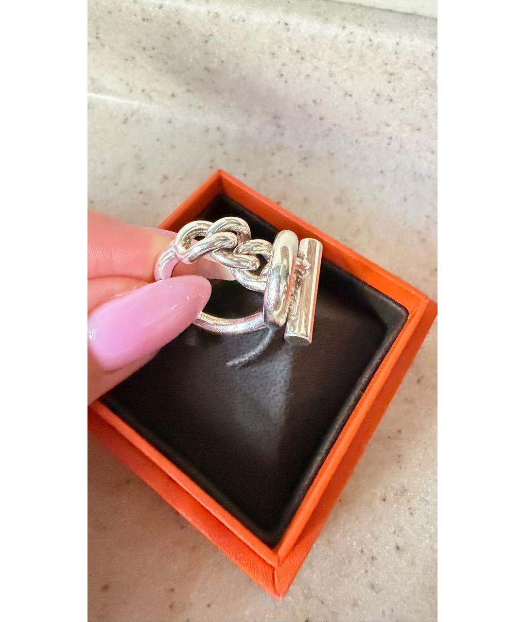 HERMES Серебряное серебряное кольцо, фото 4