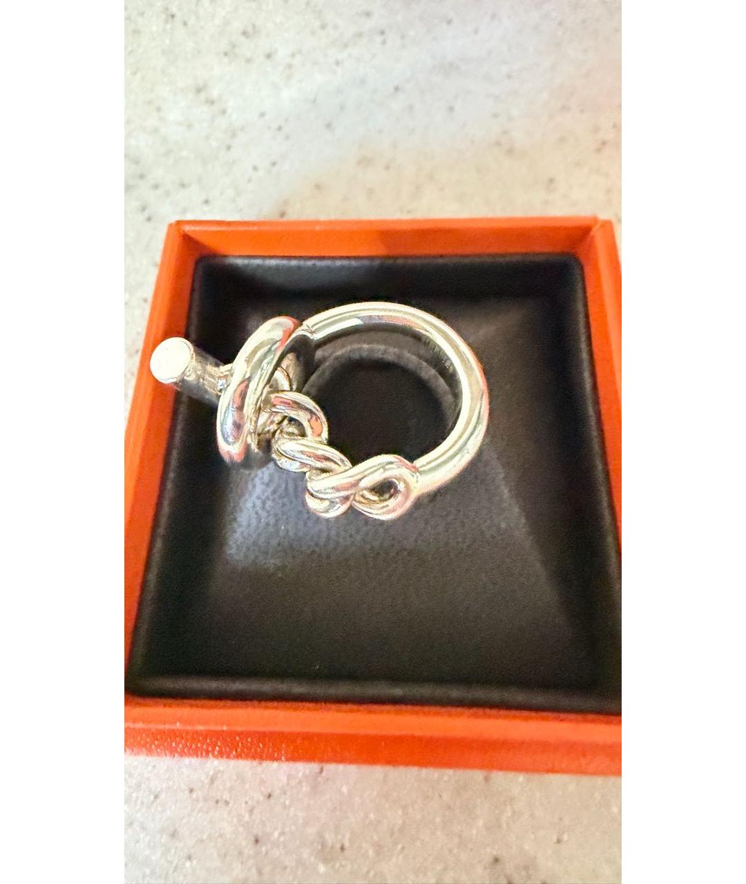 HERMES Серебряное серебряное кольцо, фото 3