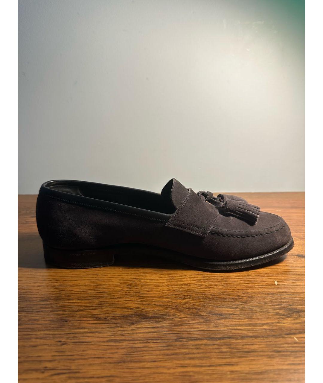 CROCKETT&JONES Антрацитовые замшевые туфли, фото 5