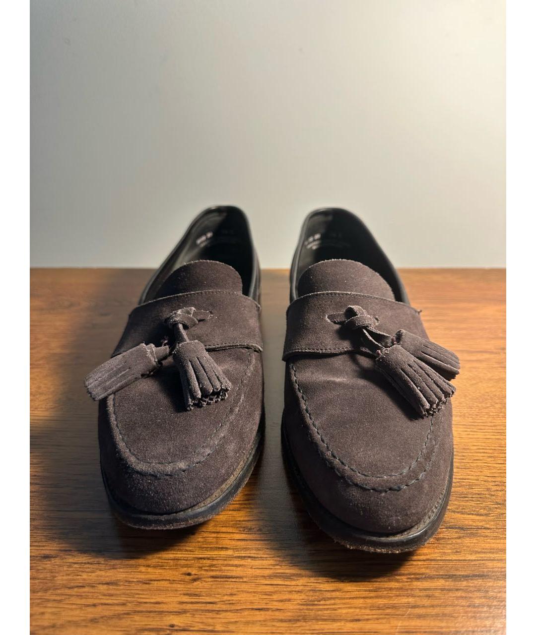 CROCKETT&JONES Антрацитовые замшевые туфли, фото 2