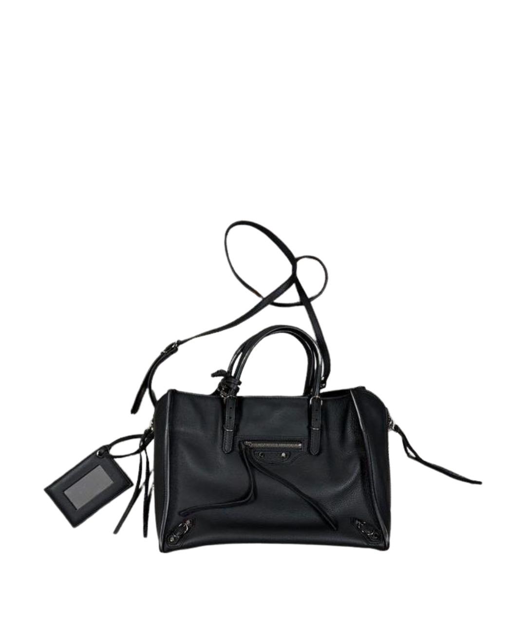 BALENCIAGA Серая кожаная сумка с короткими ручками, фото 1