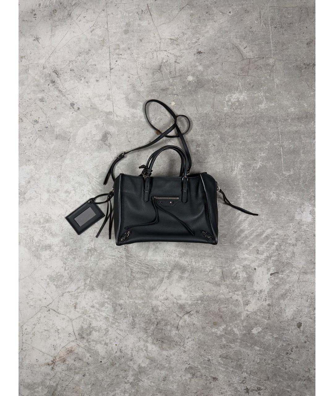 BALENCIAGA Серая кожаная сумка с короткими ручками, фото 9