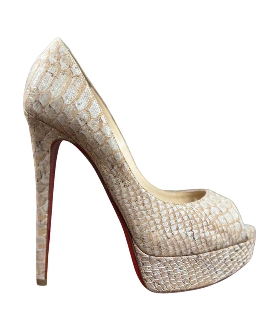 CHRISTIAN LOUBOUTIN Бежевые туфли, фото 1
