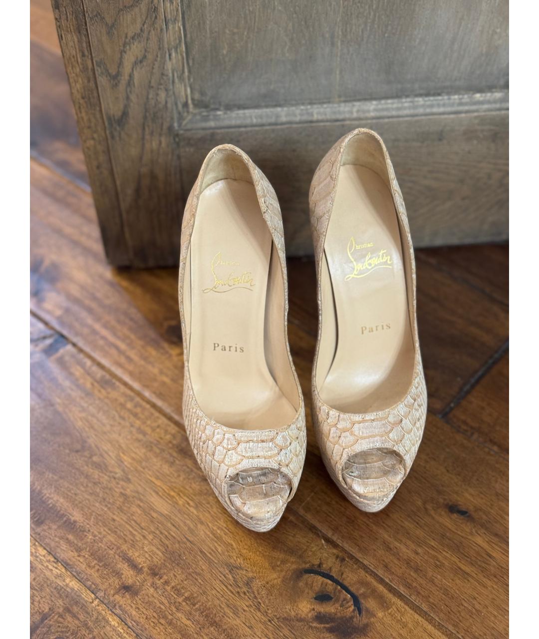CHRISTIAN LOUBOUTIN Бежевые туфли, фото 2