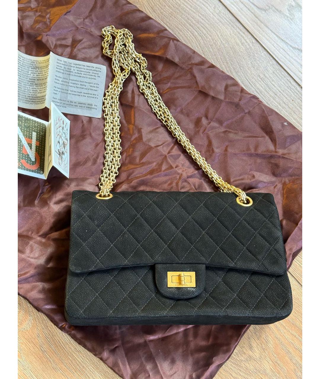 CHANEL Черная тканевая сумка через плечо, фото 4