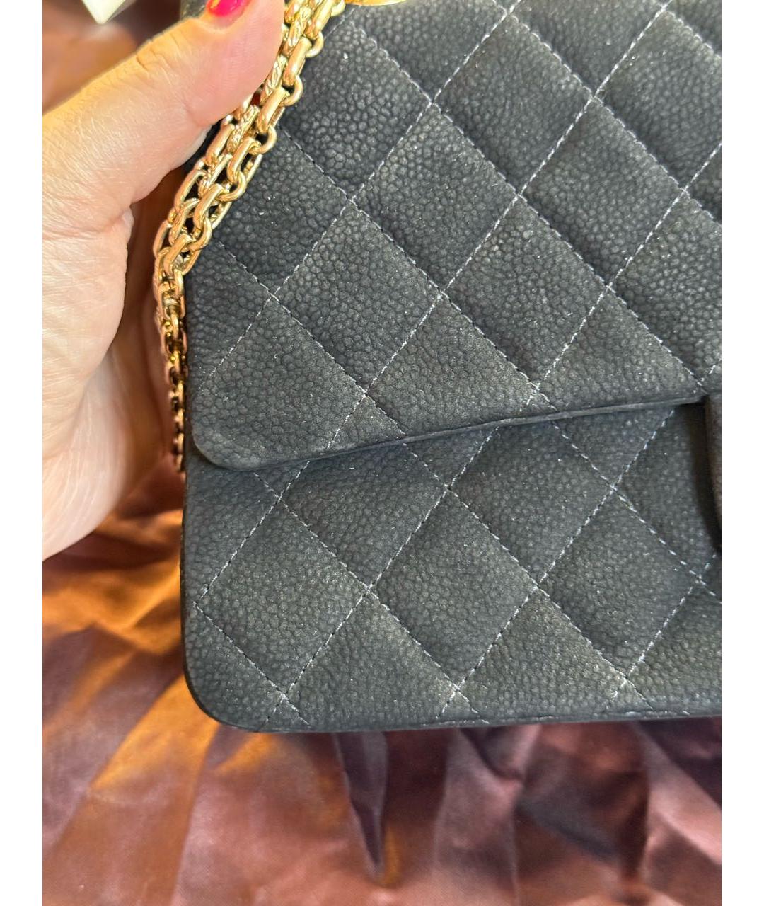 CHANEL Черная тканевая сумка через плечо, фото 5