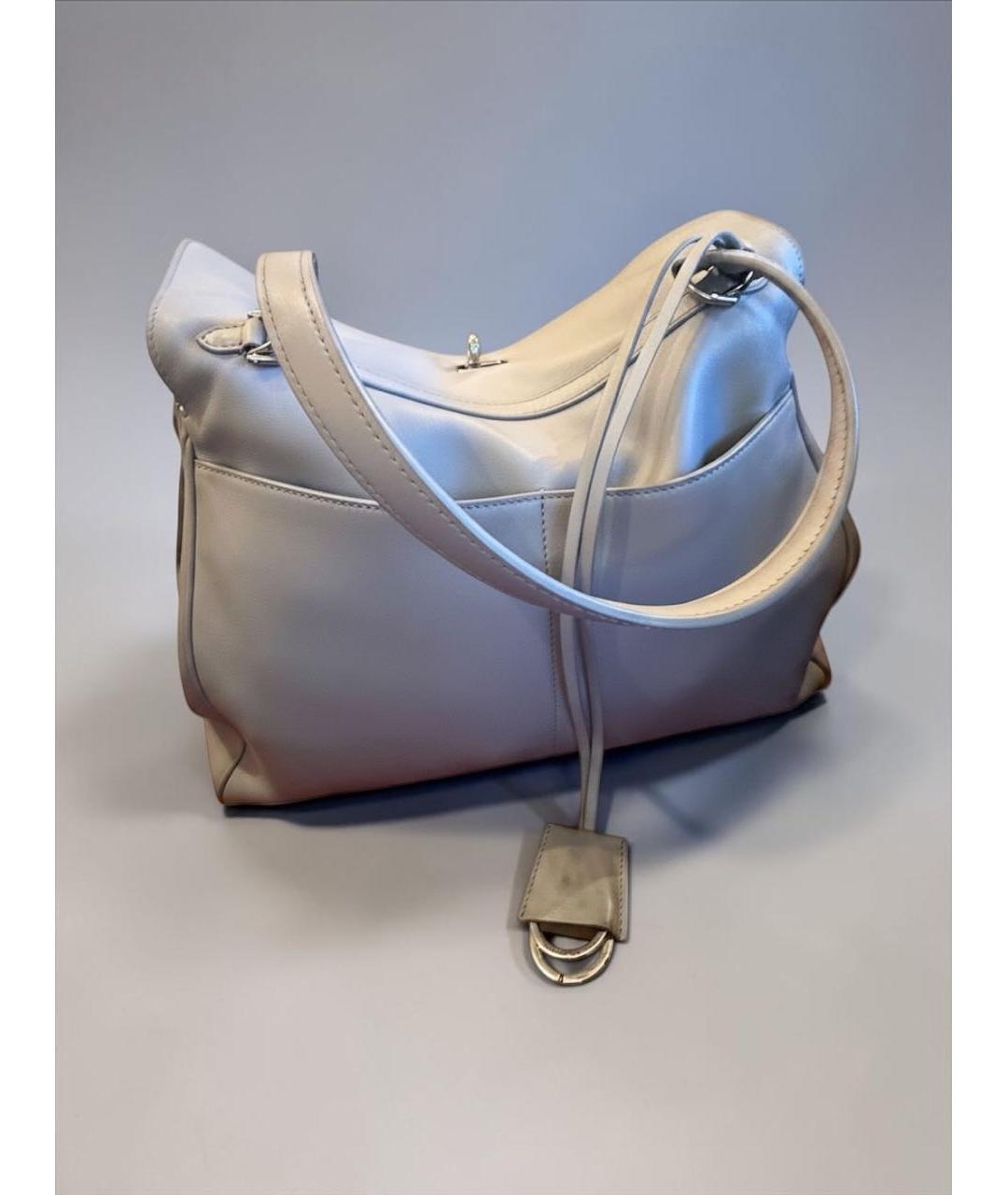 BALENCIAGA Серая кожаная сумка через плечо, фото 3