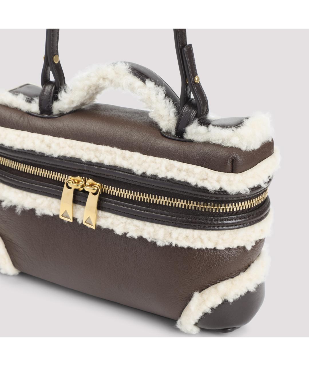 BOTTEGA VENETA Коричневая кожаная сумка через плечо, фото 4