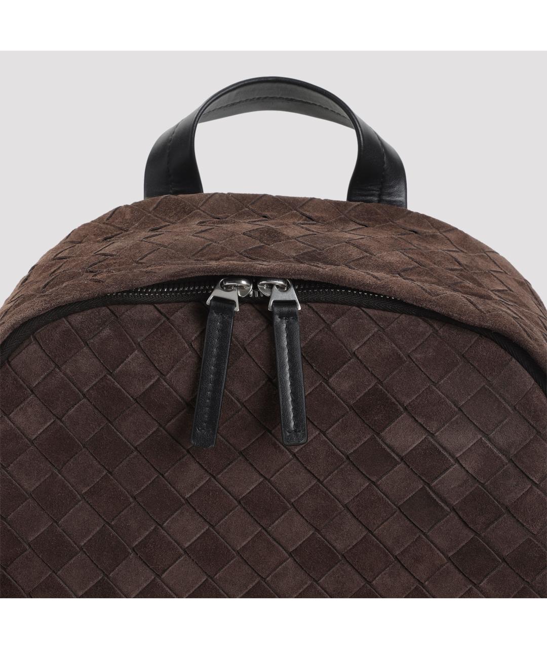 BOTTEGA VENETA Коричневый замшевый рюкзак, фото 4