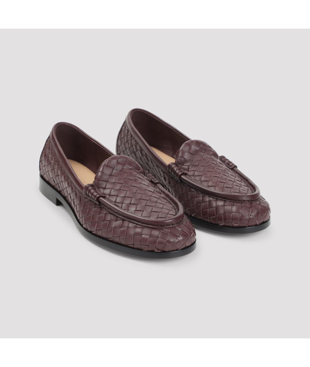 BOTTEGA VENETA Коричневые кожаные лоферы, фото 3