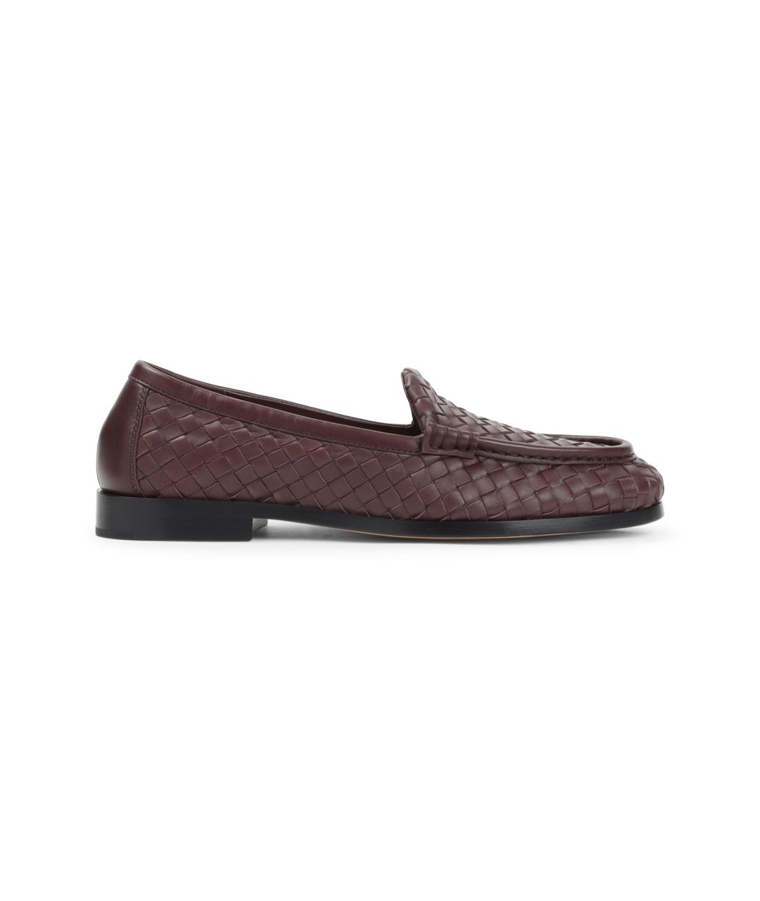 BOTTEGA VENETA Коричневые кожаные лоферы, фото 1