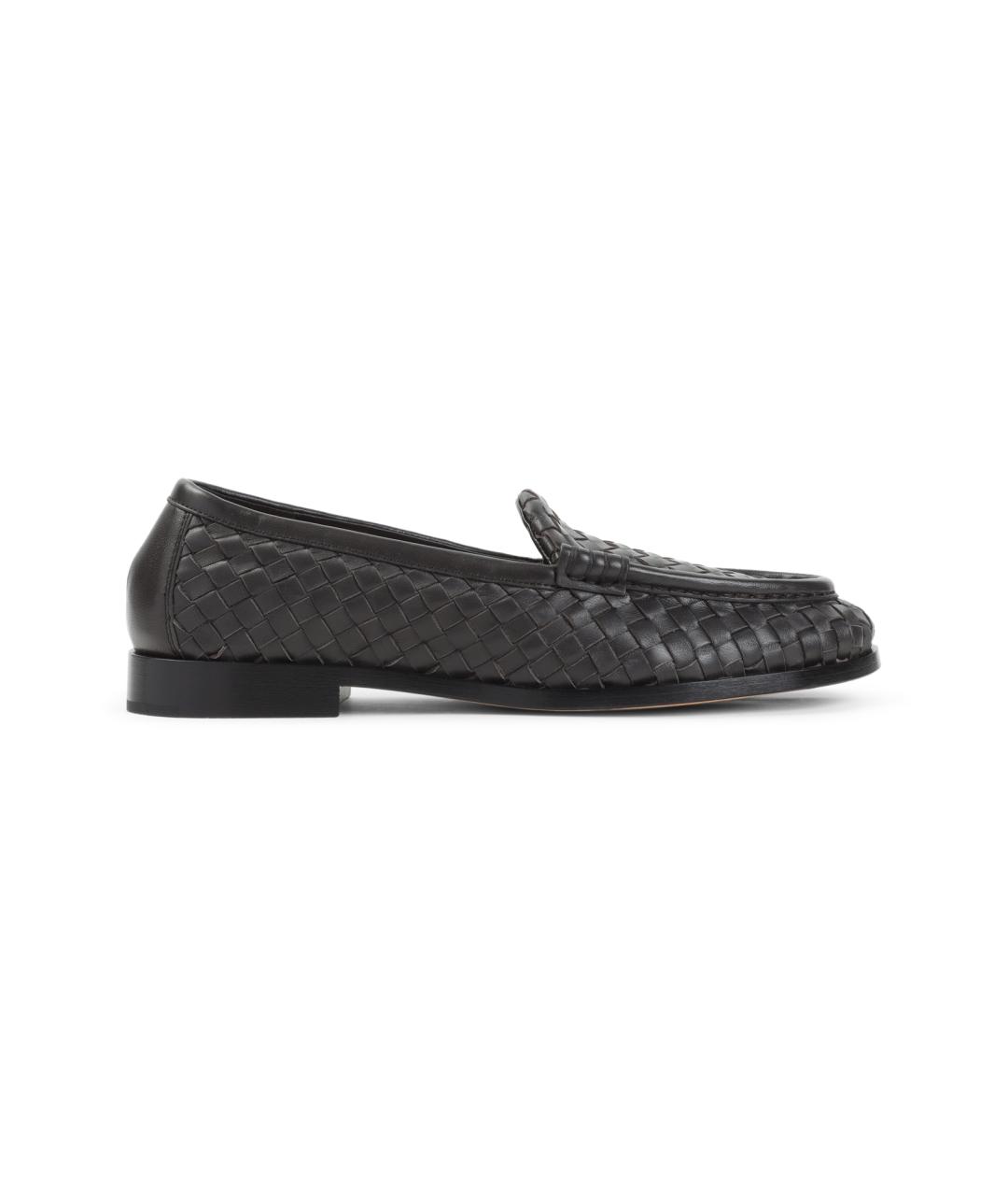 BOTTEGA VENETA Коричневые кожаные лоферы, фото 1