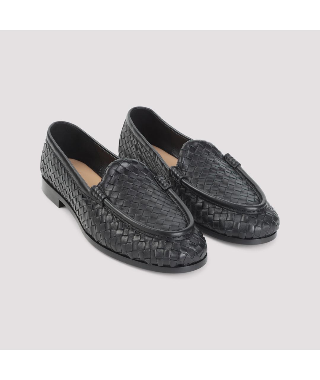 BOTTEGA VENETA Черные кожаные лоферы, фото 3