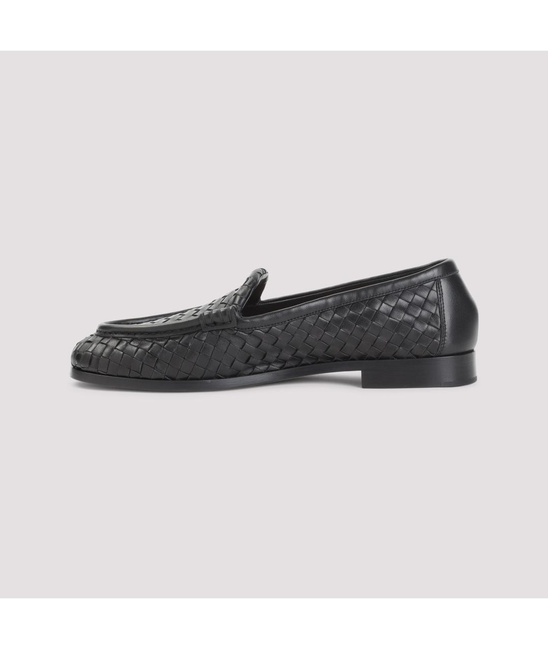 BOTTEGA VENETA Черные кожаные лоферы, фото 2