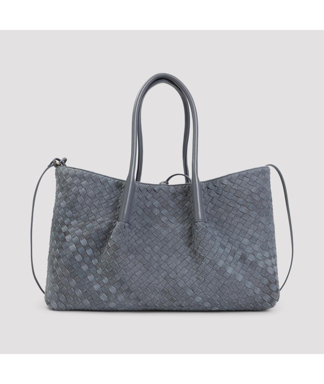 BOTTEGA VENETA Голубая замшевая сумка тоут, фото 3