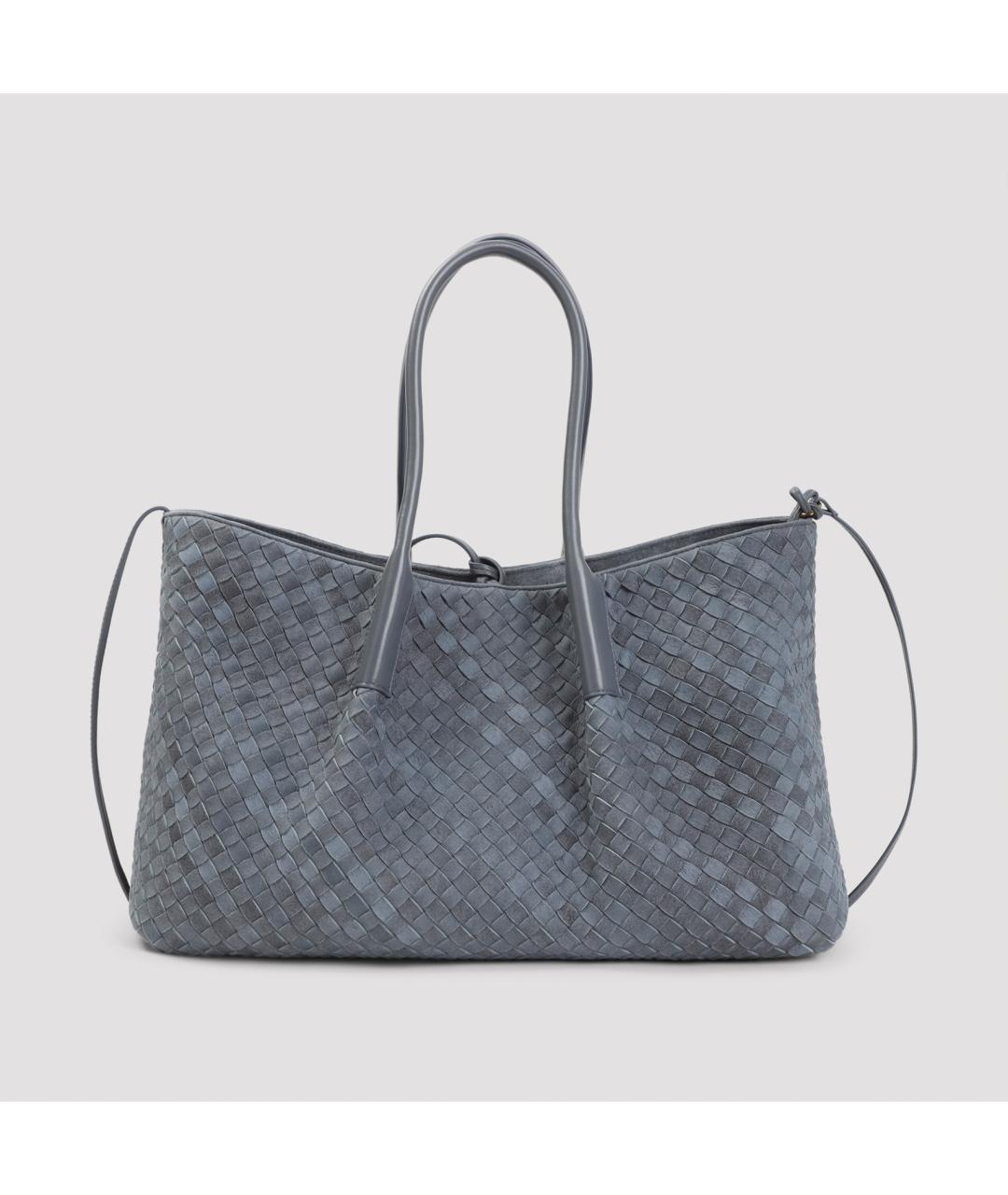 BOTTEGA VENETA Голубая замшевая сумка тоут, фото 2