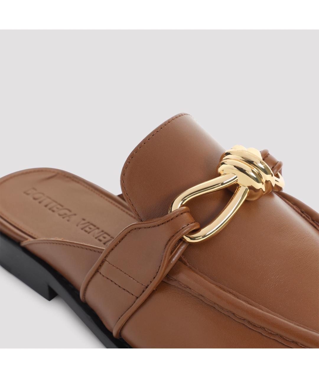 BOTTEGA VENETA Коричневые кожаные лоферы, фото 4