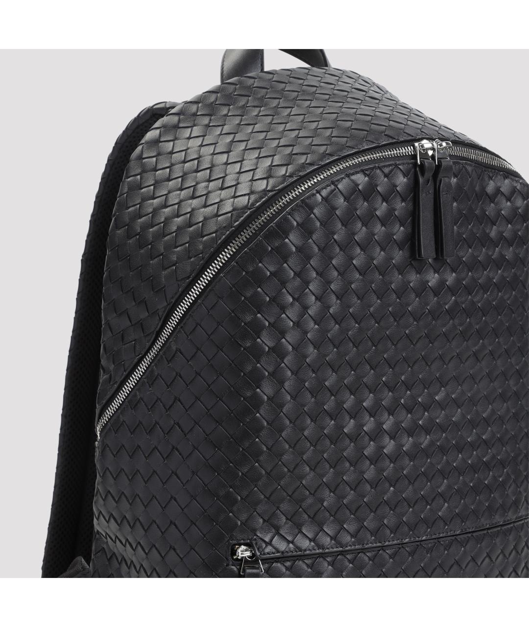 BOTTEGA VENETA Черный кожаный рюкзак, фото 4