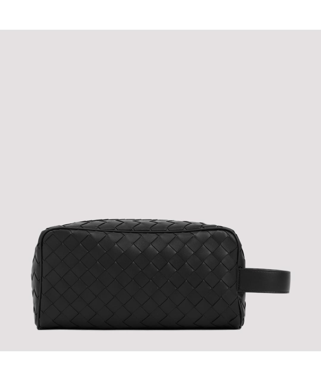 BOTTEGA VENETA Черная кожаная барсетка, фото 2