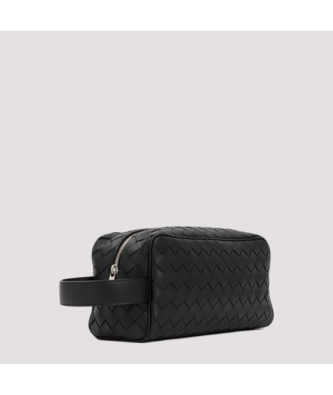 BOTTEGA VENETA Черная кожаная барсетка, фото 3